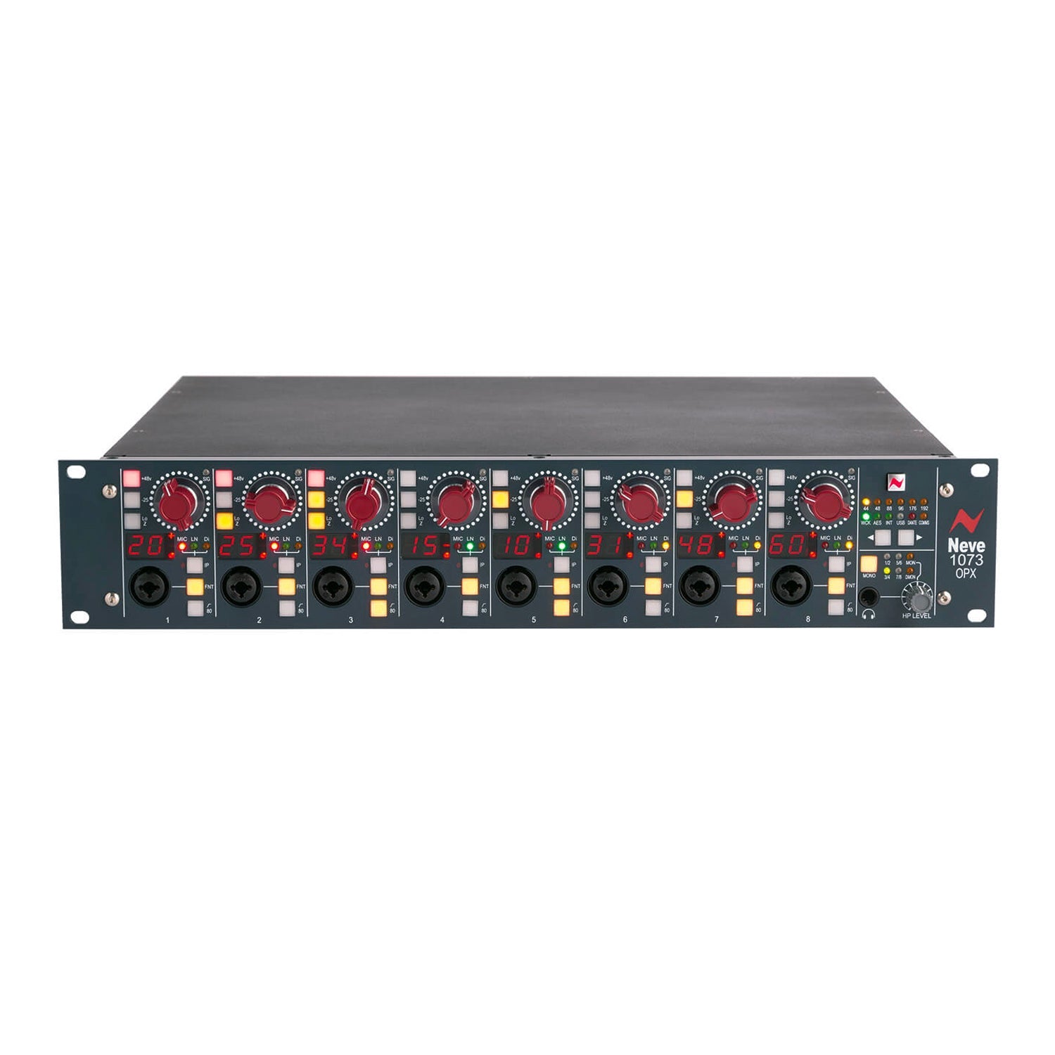 Neve 1073OPX 8-channel Microphone / Line Preamp with USB/Dante Option Card