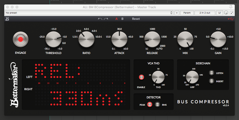 Bettermaker Bus Compressor with Plug-in Control
