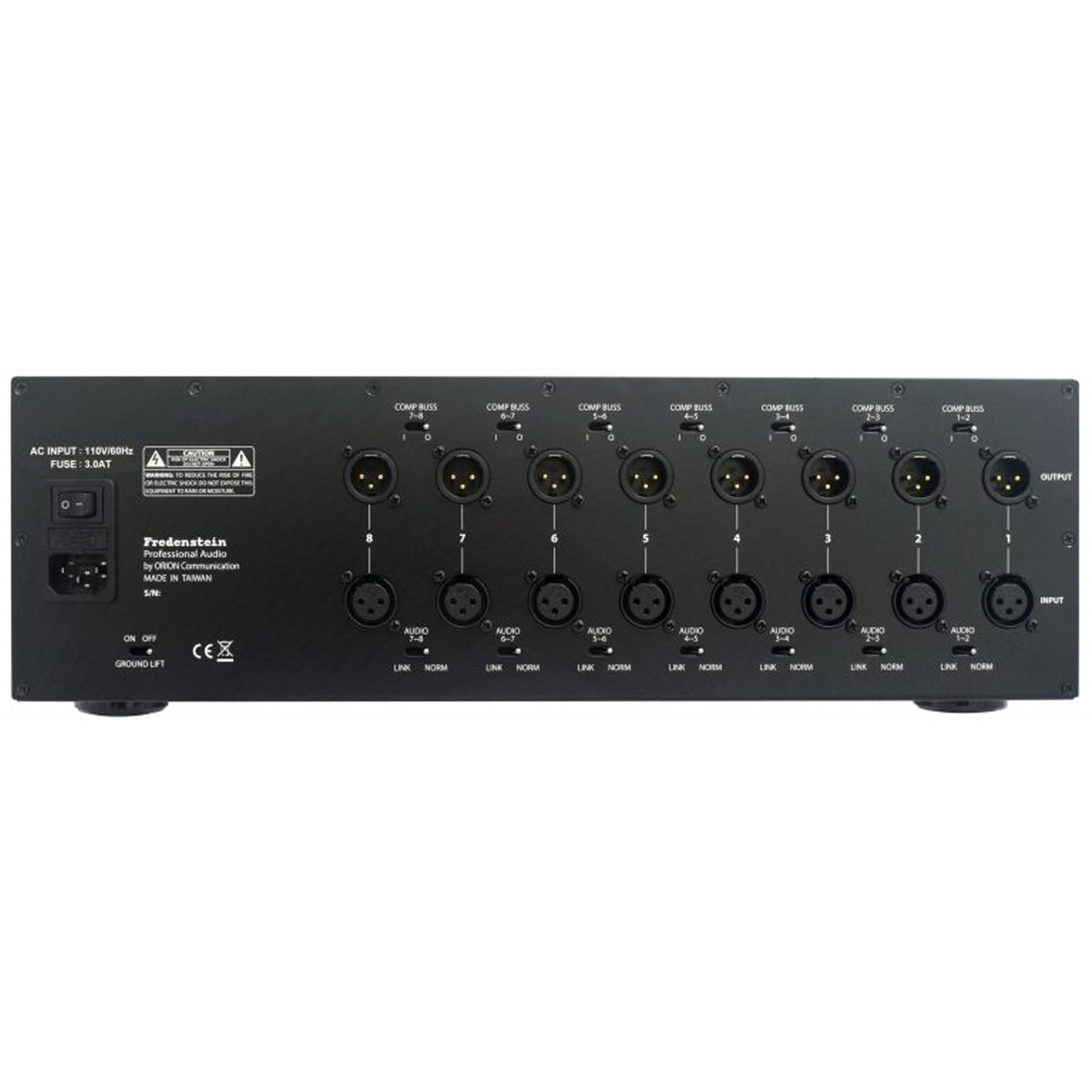 Fredenstein Bento 8, High-Power, Low-Noise 8-slot 500 Series Chassis