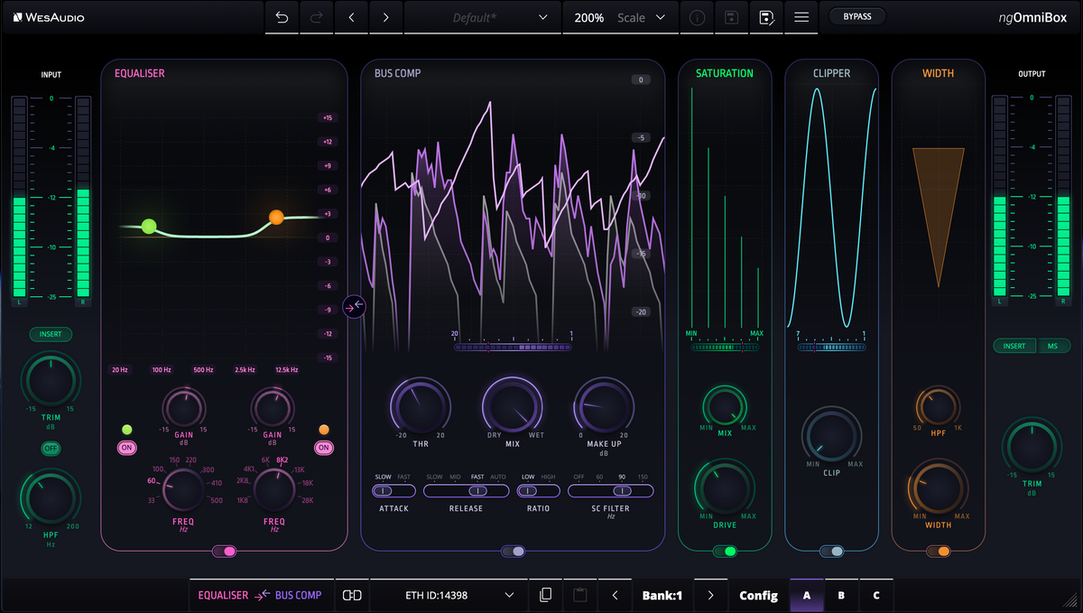 WesAudio ngOmniBox Analog Mix & Master Processor with Digital Recall