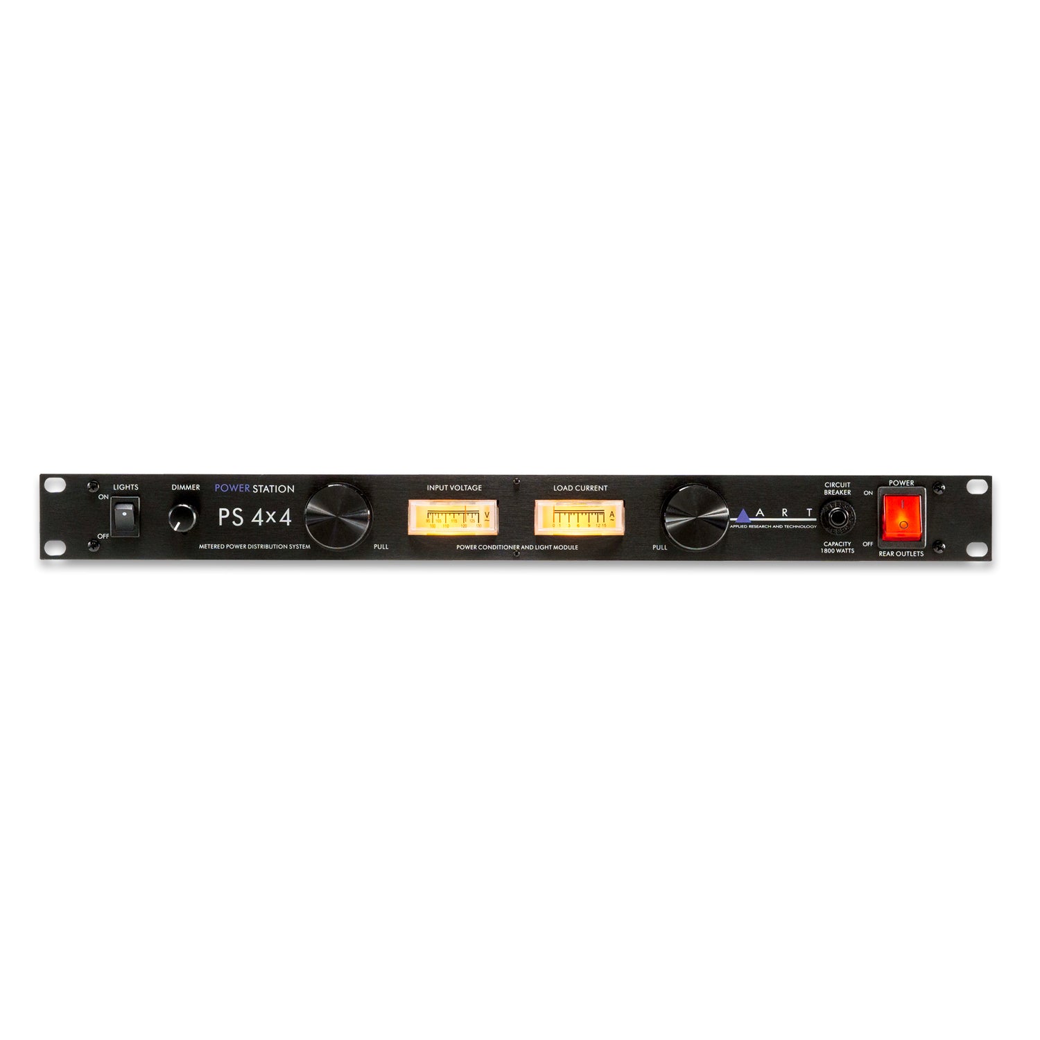 ART PS 4x4 Rackmount 8 Outlet Power Conditioner and Surge Protector - with Linear Ammeter & Voltmeter & Dual Lights