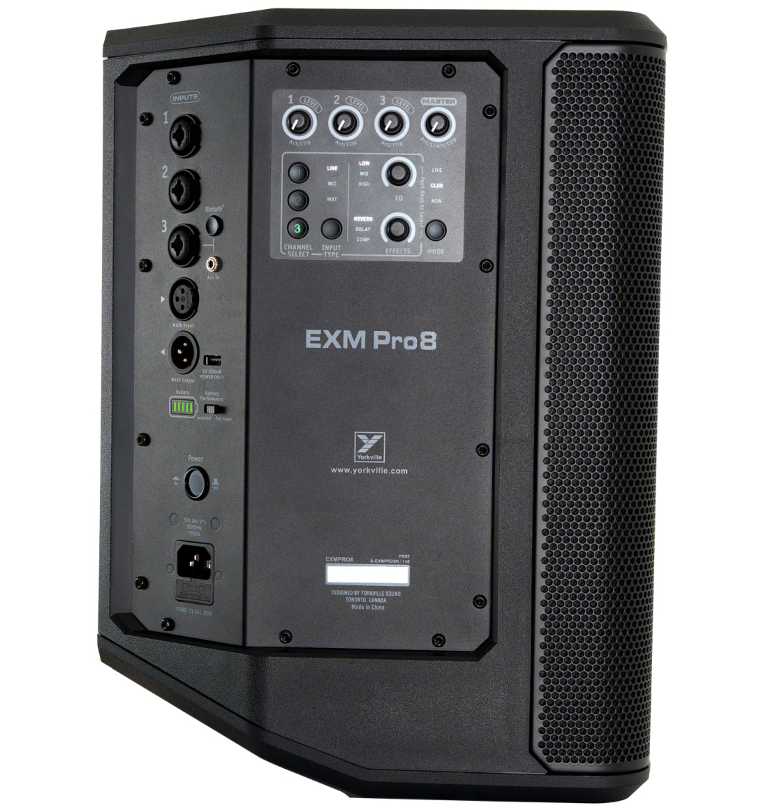 Yorkville Sound EXM Pro8 8" Battery-Powered Professional Portable PA Speaker