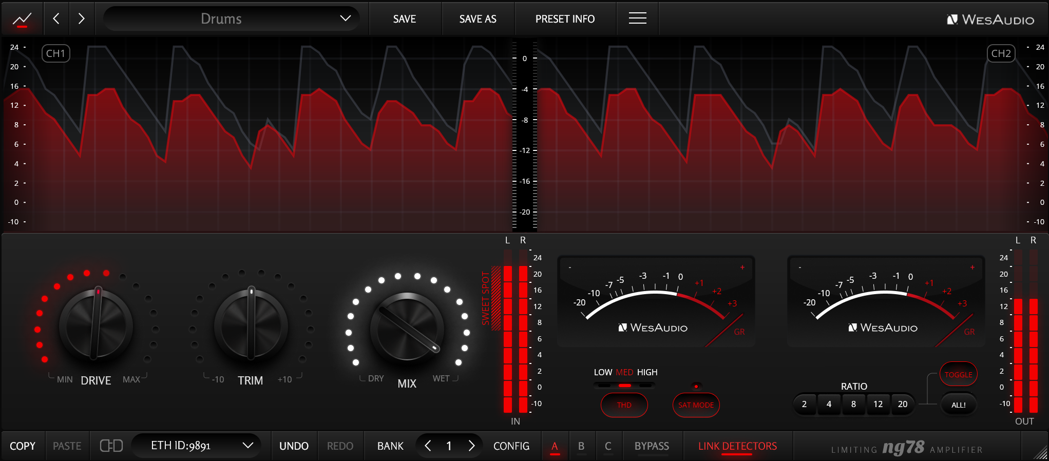 WesAudio - ng78 Stereo FET Compressor with Digital Recall