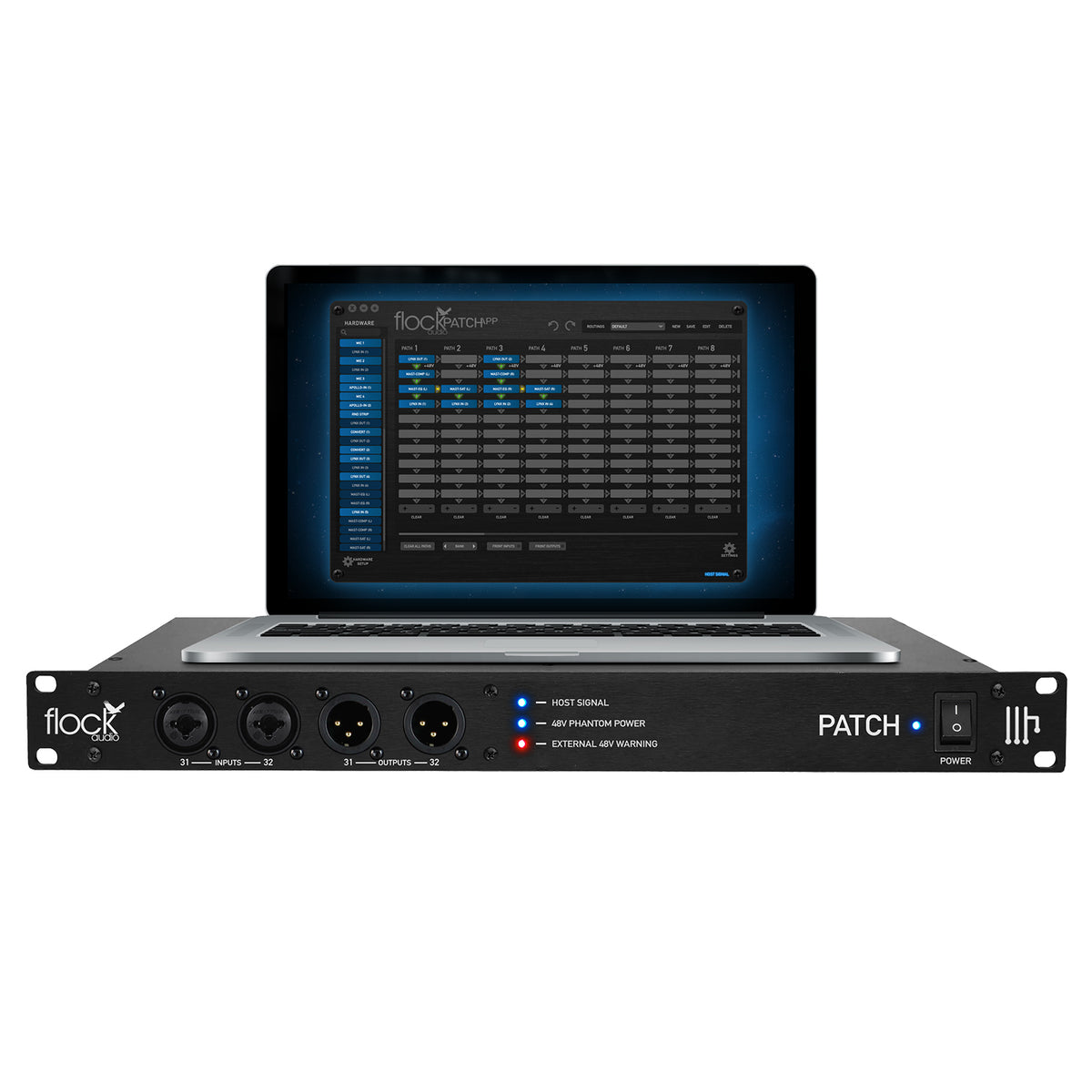 Flock Audio Patch 64point Digitally Controlled Analog Patchbay