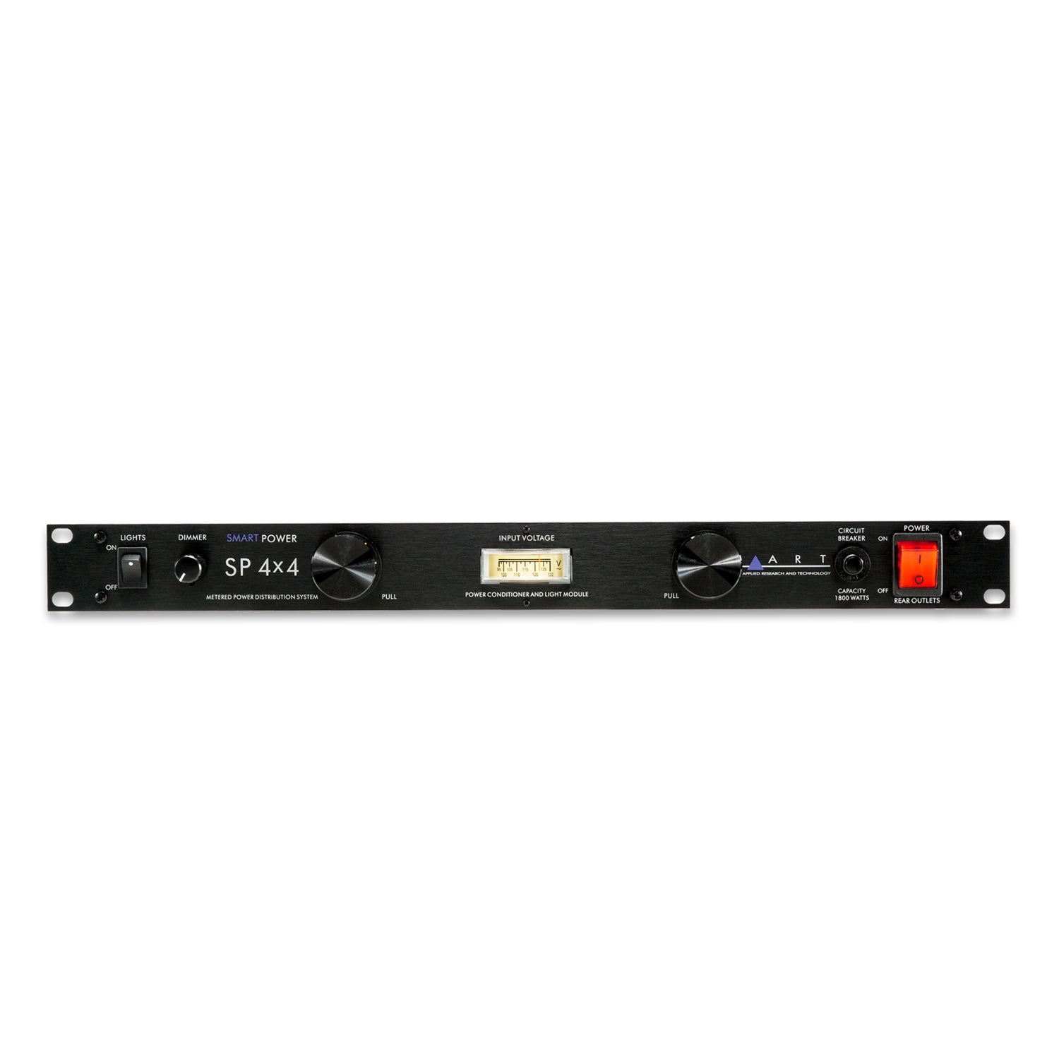 ART SP 4x4 Rackmount 8 Outlet Power Conditioner and Surge Protector - with Linear Voltmeter and Dual Lights